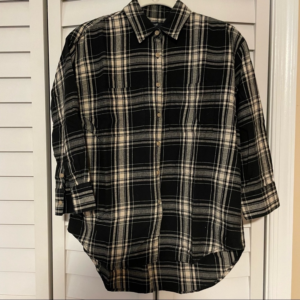 Madewell flannel button down EUC XS